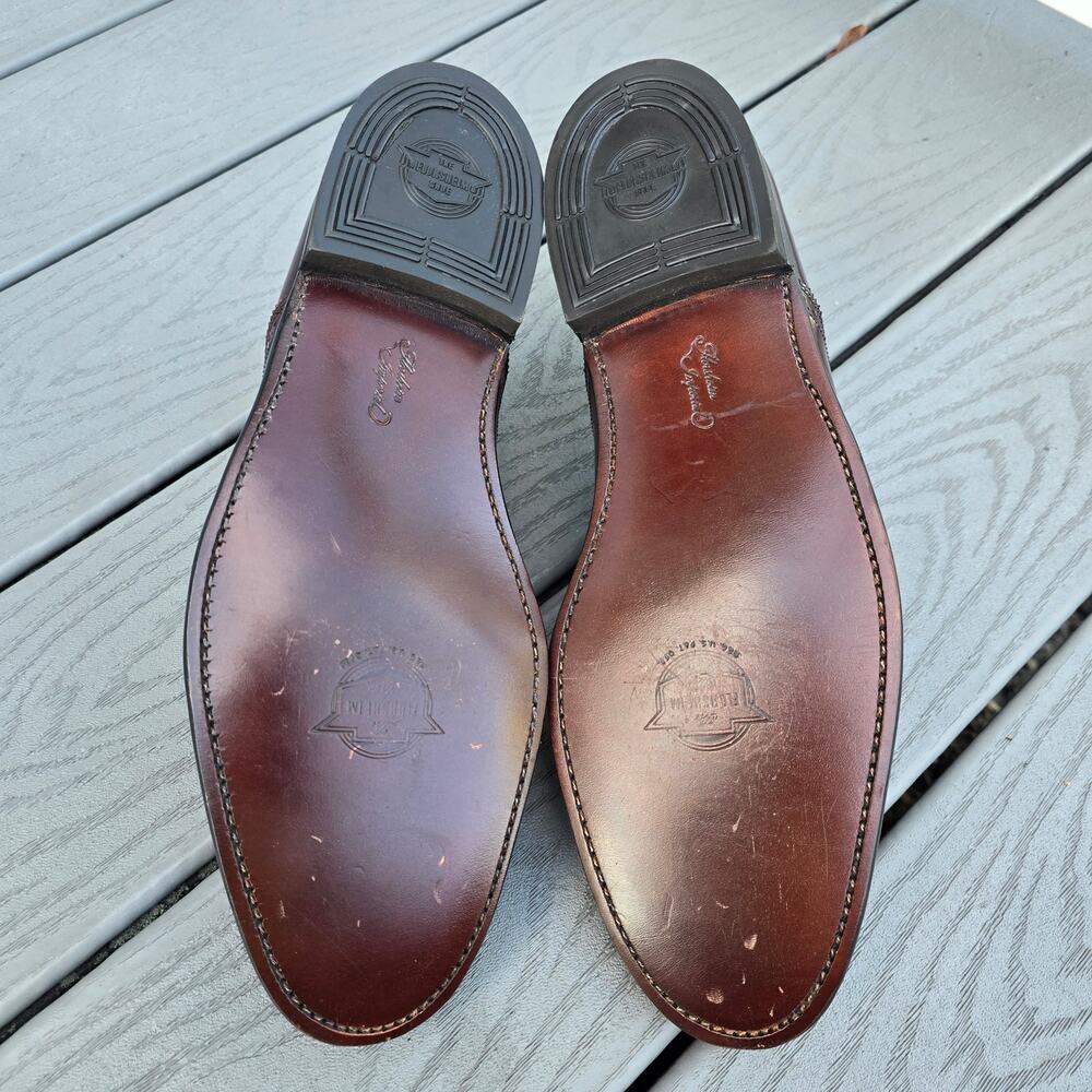 Florsheim Imperial Leather Oxford brogue Cap Toe dress Shoes Burgundy, Size 11 - Picture 5 of 9